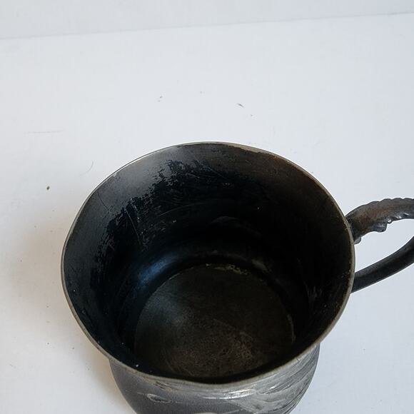 The Van Bergh Silverplate Co Mug Cup Cattails Quadruple Plate Made in USA Vtg - Picture 6 of 8